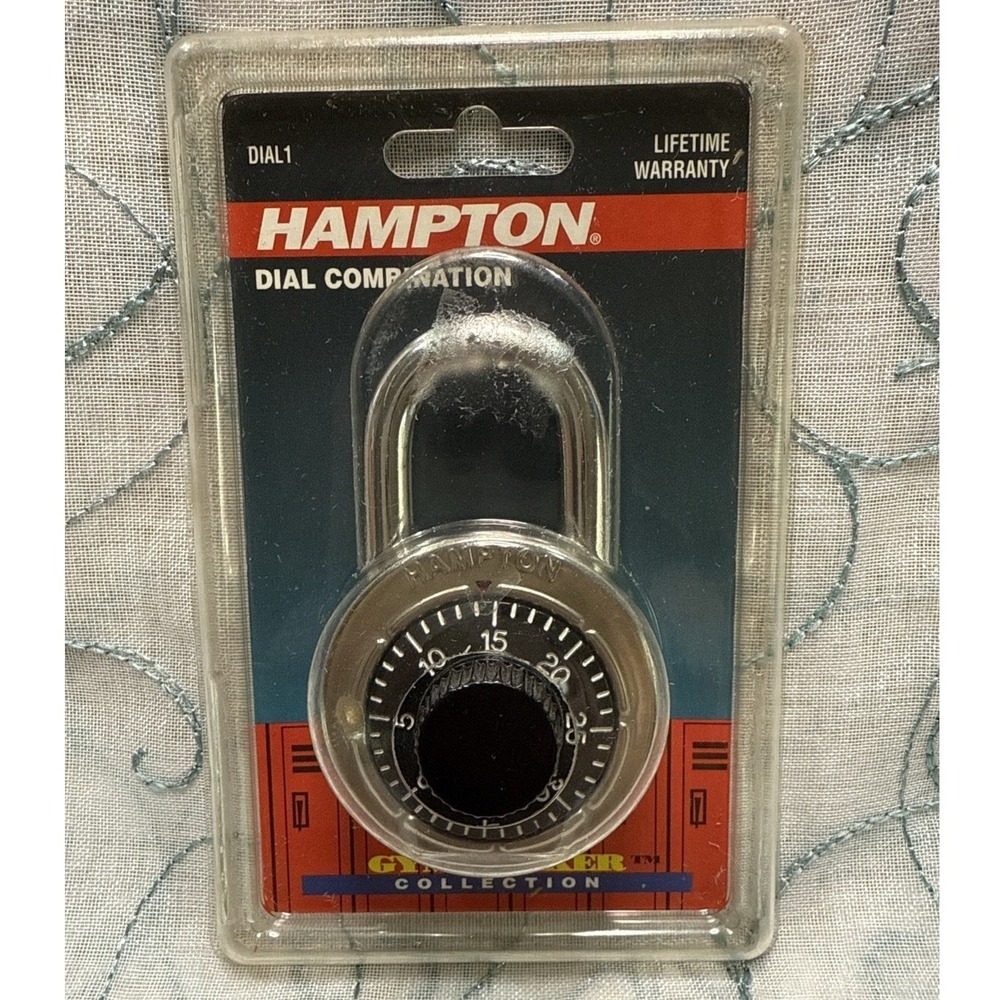 Hampton Dial Combination Padlock Gym Locker Lock Heavy Duty New Sealed